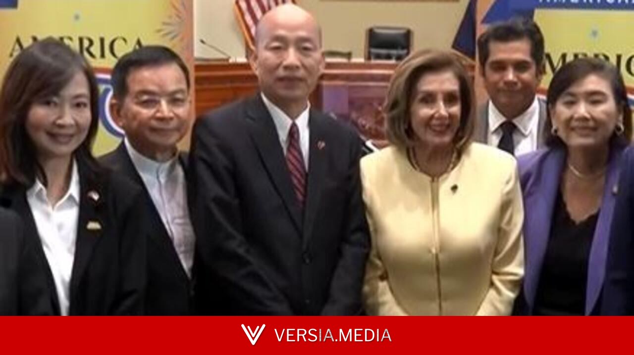 视频 美国两党众议院议员在国会大厦欢迎台湾代表团访问