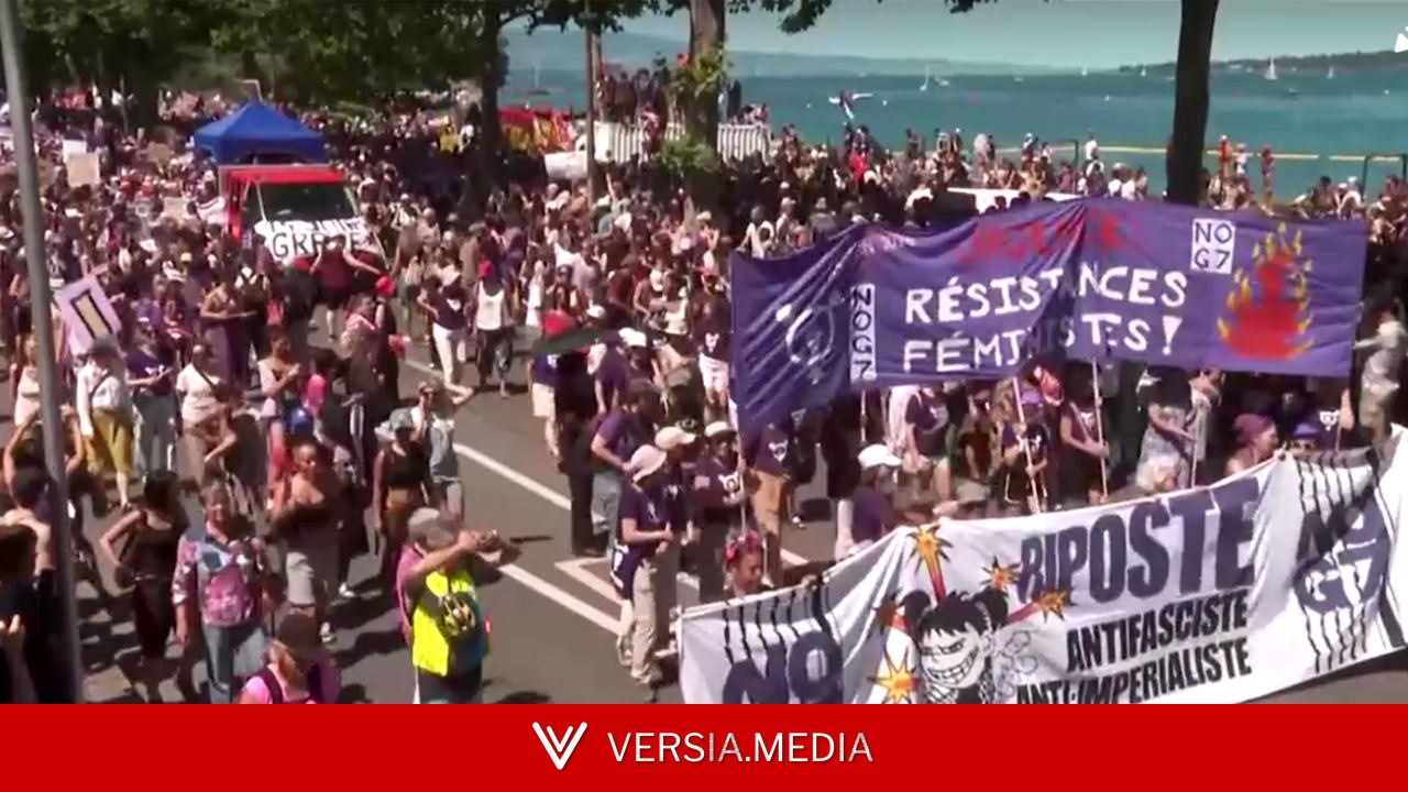 反G7示威在日内瓦登场: 反法西斯、反帝国主义 — Politics | Versia.media